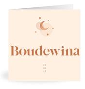 Geboortekaartje naam Boudewina m1