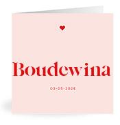 Geboortekaartje naam Boudewina m3