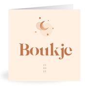 Geboortekaartje naam Boukje m1