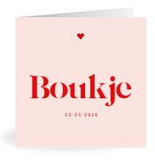 Geboortekaartje naam Boukje m3