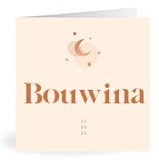 Geboortekaartje naam Bouwina m1