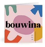 Geboortekaartje naam Bouwina m2