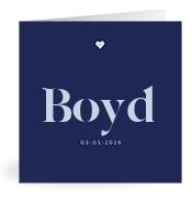 Geboortekaartje naam Boyd j3