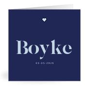 Geboortekaartje naam Boyke j3