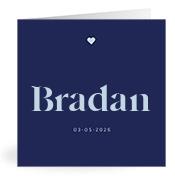 Geboortekaartje naam Bradan j3