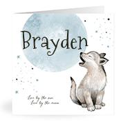 Geboortekaartje naam Brayden j4