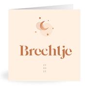 Geboortekaartje naam Brechtje m1