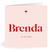 Geboortekaartje naam Brenda m3