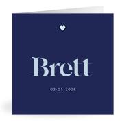Geboortekaartje naam Brett j3