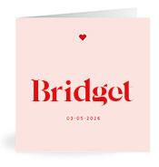 Geboortekaartje naam Bridget m3