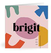 Geboortekaartje naam Brigit m2