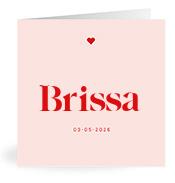 Geboortekaartje naam Brissa m3