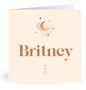 Geboortekaartje naam Britney m1