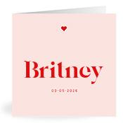 Geboortekaartje naam Britney m3