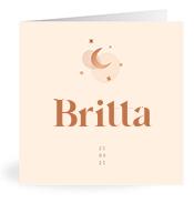 Geboortekaartje naam Britta m1
