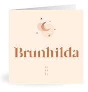 Geboortekaartje naam Brunhilda m1