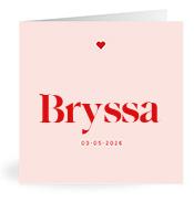 Geboortekaartje naam Bryssa m3