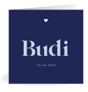 Geboortekaartje naam Budi j3