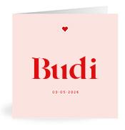 Geboortekaartje naam Budi m3