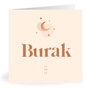 Geboortekaartje naam Burak m1