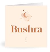 Geboortekaartje naam Bushra m1