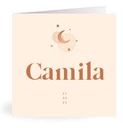 Geboortekaartje naam Camila m1