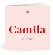 Geboortekaartje naam Camila m3