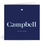 Geboortekaartje naam Campbell j3