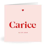 Geboortekaartje naam Carice m3