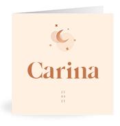 Geboortekaartje naam Carina m1