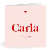 Geboortekaartje naam Carla m3