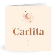 Geboortekaartje naam Carlita m1