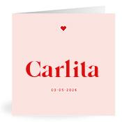 Geboortekaartje naam Carlita m3