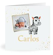 Geboortekaartje naam Carlos j2