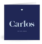 Geboortekaartje naam Carlos j3