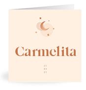 Geboortekaartje naam Carmelita m1