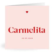 Geboortekaartje naam Carmelita m3