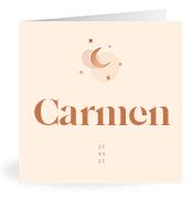 Geboortekaartje naam Carmen m1