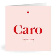 Geboortekaartje naam Caro m3