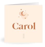 Geboortekaartje naam Carol m1