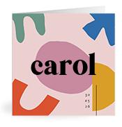 Geboortekaartje naam Carol m2