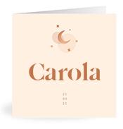 Geboortekaartje naam Carola m1