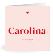 Geboortekaartje naam Carolina m3