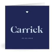 Geboortekaartje naam Carrick j3