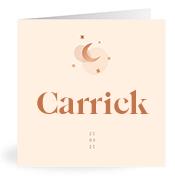 Geboortekaartje naam Carrick m1