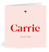 Geboortekaartje naam Carrie m3