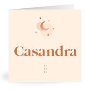 Geboortekaartje naam Casandra m1