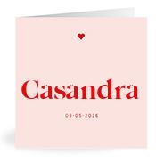 Geboortekaartje naam Casandra m3
