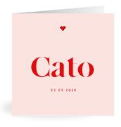 Geboortekaartje naam Cato m3