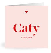 Geboortekaartje naam Caty m3